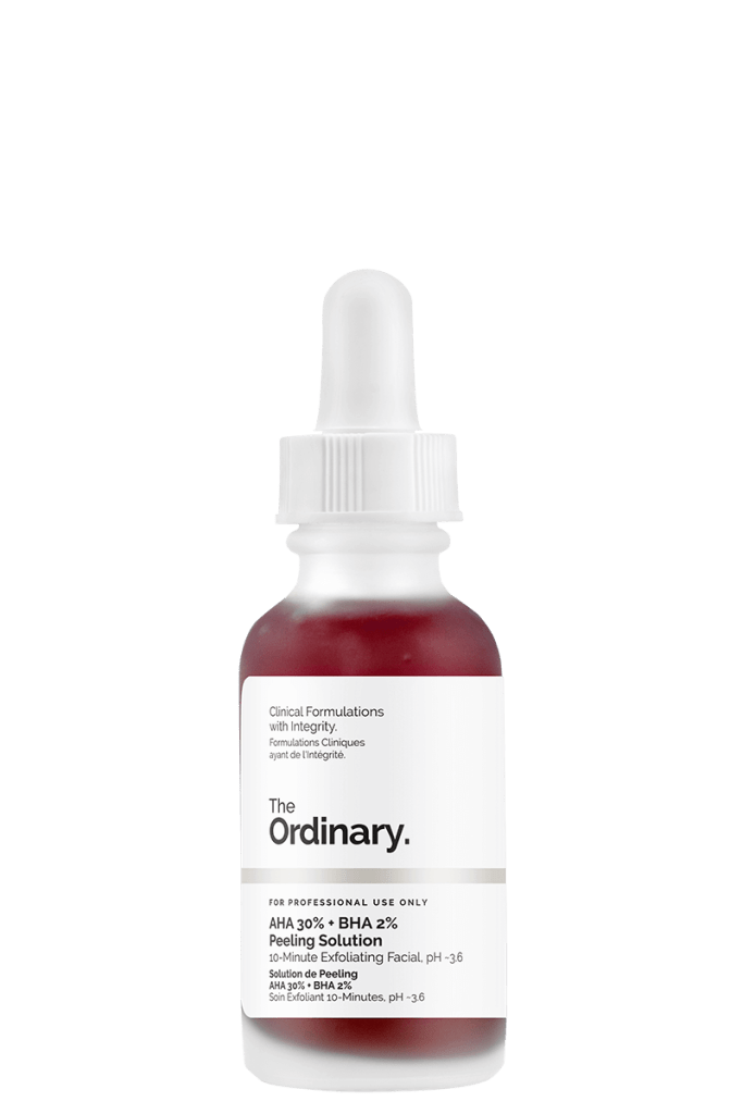 The Ordinary
aha 30% + bha 2% peeling solution